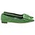 Manolo Blahnik Maysale Point-Toe Flats in Green Suede