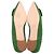 Manolo Blahnik Maysale Point-Toe Flats in Green Suede - vista 6