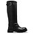Botas altas de cuero negro Dolce & Gabbana