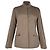Jil Sander Hidden-Buttoned Blazer with Pockets in Brown Polyester