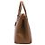 Borsa Tote Prada Galleria Medium con doppia zip in pelle Saffiano marrone - vista 3