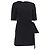 Alice + Olivia Wickel-Minikleid mit Boot-Ausschnitt aus schwarzem Polyester