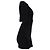 Alice + Olivia Wickel-Minikleid mit Boot-Ausschnitt aus schwarzem Polyester - Ansicht 3