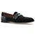 Mocassini Dolce & Gabbana in suede nero e pelle coccodrillo - vista 2