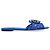 Dolce & Gabbana Sandali Bianca Blu Floreali in Pelle
