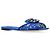 Dolce & Gabbana Sandali Bianca Blu Floreali in Pelle - vista 2