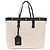 Borsa shopper Dolce & Gabbana in cotone crema