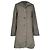 Jil Sander einreihiger gesteppter Mantel aus braunem Polyester