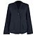 Jil Sander Einreihiger Blazer mit Taschen aus dunkelblauer Wolle