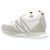 Sneakers Moncler Pacey in pelle bianco e crema - vista 3