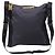 Borsa a tracolla con placca logo Moschino in poliestere nero