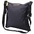 Borsa a tracolla con placca logo Moschino in poliestere nero - vista 2