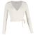 Top wrap Reformation Jeans em modal creme