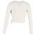 Top wrap Reformation Jeans em modal creme - vista 3