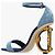 Sandali con tacco in denim blu Dolce & Gabbana - vista 3