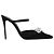 Mules in raso nero a punta Dolce & Gabbana