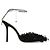 Jimmy Choo Saeda Décolleté in Raso Nero con Perline