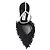 Jimmy Choo Saeda Décolleté in Raso Nero con Perline - vista 3