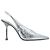 Jimmy Choo Isa Scarpe con Tacco Slingback in Pelle Argento Metallizzato
