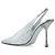 Jimmy Choo Isa Scarpe con Tacco Slingback in Pelle Argento Metallizzato - vista 2