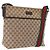GUCCI GG Canvas Web Sherry Line Shoulder Bag Beige Silver 189751