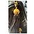 Borsa a tracolla Chanel in pelle nera con nappe - vista 8