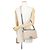Borsa a tracolla con catena Chanel in pelle d'agnello beige - vista 5