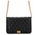 Borsa a tracolla Chanel in pelle di vitello grana nera