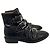 Givenchy Botines de piel negra con hebillas de tachuelas