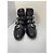 Givenchy Botines de piel negra con hebillas de tachuelas - vista 3