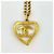 Collana Chanel placcata oro con cuore Coco Mark - vista 2