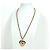 Collana Chanel placcata oro con cuore Coco Mark - vista 6