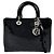 Borsa Christian Dior Lady Large in pelle verniciata nera