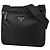 Borsa a tracolla Prada in nylon nero