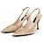 Sergio Rossi Décolleté Slingback in Raso Beige con Cristalli
