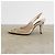 Sergio Rossi Décolleté Slingback in Raso Beige con Cristalli - vista 3