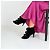 Stivaletti Chanel in velluto nero Camelia - vista 2
