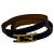 Hermès Bracciale Small Double Tour Pelle Nero Oro