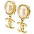 Orecchini Chanel Faux Pearl Coco Mark Swing - vista 2