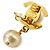 Orecchini Chanel Faux Pearl Coco Mark Swing - vista 4