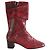Botas Chloé burdeos de piel exótica