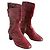 Botas Chloé burdeos de piel exótica - vista 3