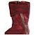 Botas Chloé burdeos de piel exótica - vista 4