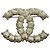 Spilla Chanel Logo Doppia C con Perle e Strass Dorata