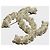 Spilla Chanel Logo Doppia C con Perle e Strass Dorata - vista 3