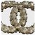 Spilla Chanel Logo Doppia C con Perle e Strass Dorata - vista 5