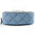 CHANEL - Borsa a tracolla Oval CC Chanel in denim blu e metallo dorato - vista 4