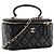 CHANEL - Borsa a tracolla Chanel Vanity Top Handle in pelle liscia nera - vista 2