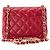 CHANEL - Borsa a tracolla Classique/Timeless Mini Square Chanel in pelle liscia rosso lampone - vista 3