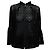Akris Black Embroidered Wool Lattice Zip Front Jacket